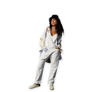 Free People We The Free High Roller Jumpsuit in optic White